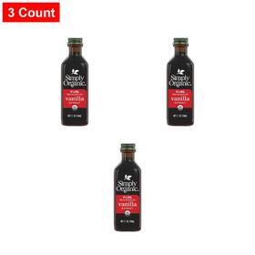 Simply Organic 100137020381 Pure Madagascar Vanilla Extract 4-ounce Glass Jar- 3 Count