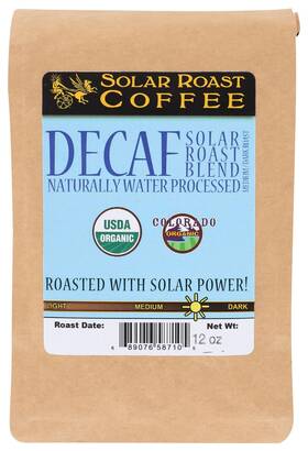 Solar Roast Cof 689076587105 Coffee Whole Bean Decaf Blend 12 Oz Pack Of 6