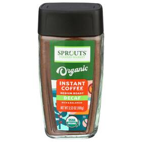 Sprout 100137234795 3 Pack - Sprouts Organic Decaf Medium Roast Instant Coffee Jar 3.53 Oz
