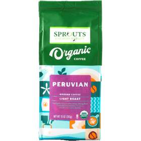 Sprouts 100137917728 2 Pack - Organic Peruvian Light Roast Ground Coffee 10 Oz