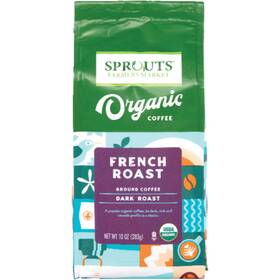 Sprouts 100137917759 2 Pack - Organic French Roast Dark Blend Ground Coffee 10 Oz
