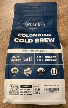 Stack Street 853551007666 Organic Cold Brew Coffee Coarse Ground 1 Lb 454 Grams Exp 5/26 New