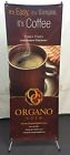 Stand Banner Organo 5.5 Ft Gold Presentation Tall