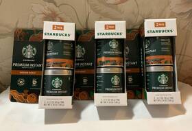 Starbucks 050000125104 Premium Instant Medium Roast Coffee - 6 Cans / Tins Exp. April 2026