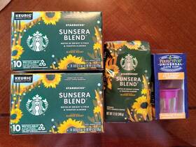 Starbucks 050000377534 Lot Of Sunseta Blend 20 Pods And 12oz Ground Coffee W Pod
