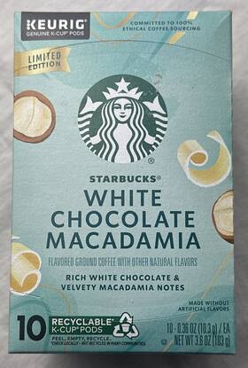 Starbucks 050000742448 New Sealed Keurig White Chocolate Macadamia Coffee 10 Box K-cup Pods