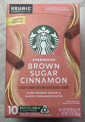 Starbucks 050000832811 New Sealed Keurig Dark Brown Sugar Cinnamon Coffee 10 Box K-cup Pods