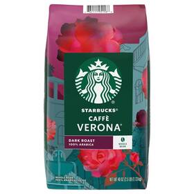 1867220 Starbucks Caffe Verona Whole Bean Coffee Dark Roast 40 Ounce