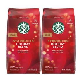 231-10-0088 Starbucks Ground Coffee Bag Holiday Blend Medium Roast 100% Arabica