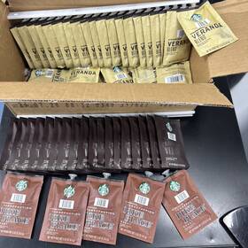 32a1812a-4f68-4 Starbucks Lot Of 58 Coffee Packs Mixed Flavors
