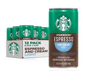 Starbucks 445006449409 Espresso And Cream Light - Ready To Drink Coffee 6.5oz Cans 12 Pack