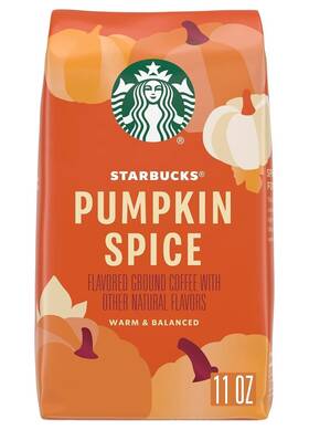 Starbucks 445036151112 Ground Coffee Pumpkin Spice Flavor Limited Edition 11-ounce Bag 1 Pack