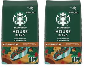 Starbucks 445047824890 Medium Roast Ground Coffee House Blend 100% Arabica 18 Oz. Pack