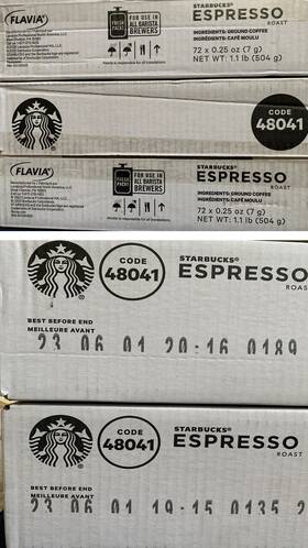 48041 Starbucks 144 Pcs. Flavia Espresso Roast Coffee