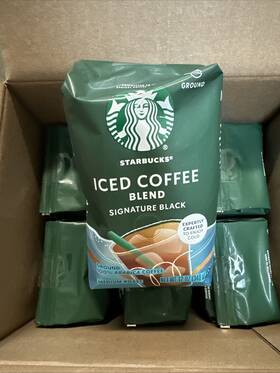 57059 Starbucks Case Of 6 Bags Iced Coffee Blend Signature Black 12oz Bb 6/29/25