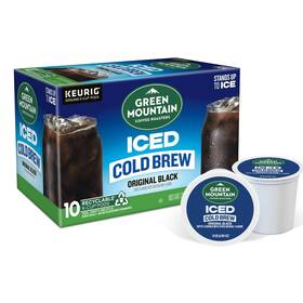 Starbucks 611247398272 Green Mountain Coffee Roasters Original Black Iced Cold Brew K-cup 10 Pods