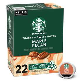 Starbucks 629721603439 Maple Pecan Light Roast K-cup Coffee Pods 22 Count