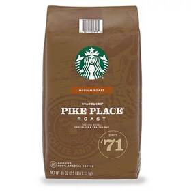 Starbucks 705353219016 Pike Place Medium Roast Ground Coffee 40 Oz