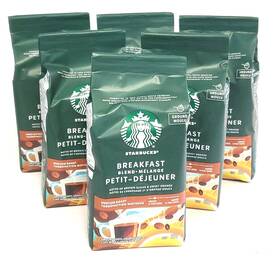 Starbucks 762111008343 Breakfast Blend Medium Roast Ground Coffee 12 Oz Pk Of 6 Bb 12/24