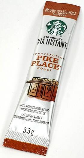 Starbucks 762111054975 Via Instant Coffee Pike Place Roast 300 Pks 3.3g Microground Mar 24