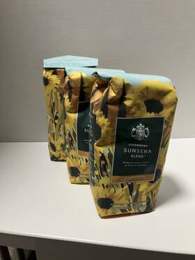 Starbucks 762111060228 Sunsera Blend Ground Coffee 3- 17 Oz Bags Arabica Blonde Limited