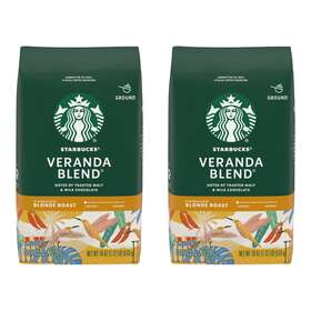 Starbucks 762111287915 2 Pack Blonde Roast Ground Coffee Veranda Blend Arabica Exp Jan 2024