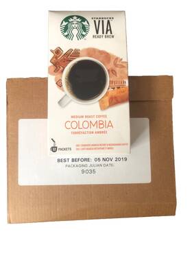Starbucks 762111294302 72 Via Instant Colombia Roast Packets See Bb On Box