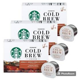 Ft25 Starbucks 762111380173 Cold Brew Coffee 3 Caramel Dolce Single Serve Pods Concentrate Jan