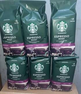 Starbucks 762111464187 6 Bags Espresso Roast Ground Coffee 18 Ounce Each