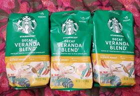 Starbucks 762111483102 Decaf Veranda Blend Ground Coffee Blonde Light Roast 3 Bags X 12 Oz Ea