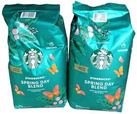 Starbucks 762111504111 2pc Lot Spring Day Blend Ground Coffee 35oz Bags Bb 7/15/2023 X2