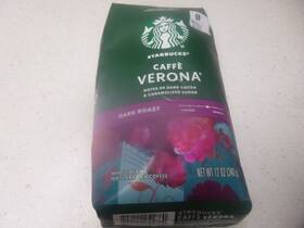 Starbucks 762111622860 6ct Caffe Verona Whole Bean Coffee Dark Roast 12oz/each Bb 04/17/2026