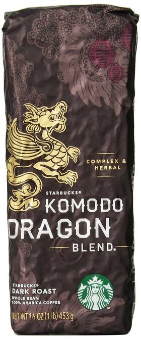 Starbucks 762111683113 16 Ounce Dark Roast Coffee Blend Earthy Herbal Spicy Notes 100 Arabica