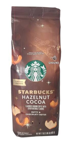 Starbucks 762111905185 Hazelnut Cocoa Coffe Ground 17oz