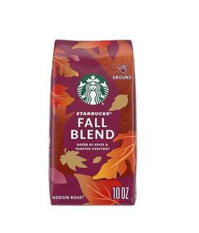 971-starbucks Starbucks Fall Blend Ground Coffee Limited Edition 10oz Medium Roast