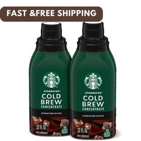 9736964 Starbucks Cold Brew Coffee Concentrates Signature Black 64 Oz. 2 Ct