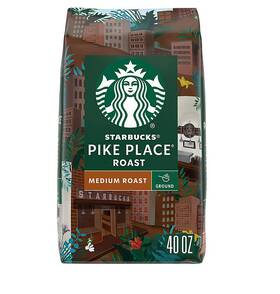 980107452 Starbucks Pike Place Medium Roast Ground Coffee 40 Oz. Get Free Shipping