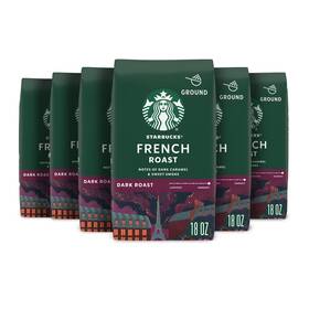 Ax-97mq-sx3i Starbucks French Roast Coffee Dark Grounds - 6/18oz Bags Exp 10/2025
