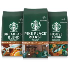 Starbucks B07lfyx6tx Ground Coffee Medium Roast Hot Or Iced Variety Pack Three 12