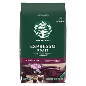 Starbucks B08zv9dwhx Dark Roast Ground Coffee Espresso 100 Arabica 1 Bag 18 Oz