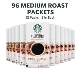 Bhbuswa4603 Starbucks Via Instant Coffee Medium Roast Pike Place 96 Count