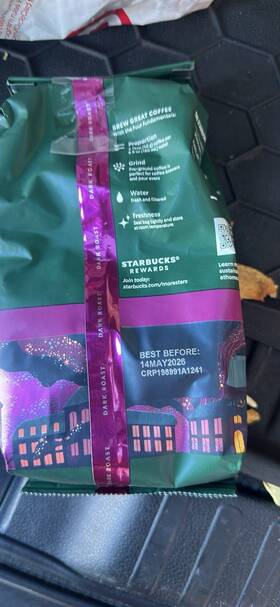 Crp198991a1241 Starbucks French Roast Dark Ground Coffee 12oz Caramel Sweet Smoke