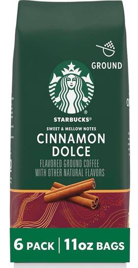 Fjk1749 Starbucks Cinnamon Dolce Ground Coffee Flavored Hot Or Iced 11 Oz New