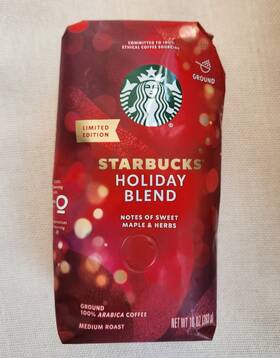 Krp318243e0857 Starbucks Holiday Blend Ground Coffee Medium Roast Sweet Maple Herbs 10 Oz
