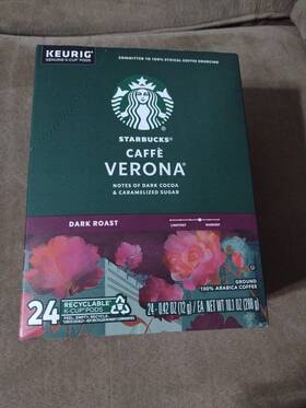 Sbk18998 Starbucks Caffe Verona Coffee K-cups Pack 96ct July 22 2025