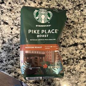 Starbucks Srp223456 Pike Place Roast Medium Ground Coffee Cocoa Praline 12 Oz