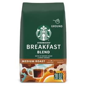 Wal-951399983 Starbucks Arabica Beans Breakfast Blend Medium Roast Ground Coffee 28 Oz