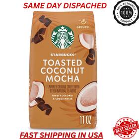 1399206898 Starbucks Wm Toasted Coconut Mocha Flavored Ground Coffee 100% Arabica 11 Oz Usa