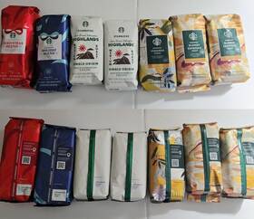 Yrp510738k1550 Starbucks 7 Packs Of Coffee Beans Assorted Blends 100% Arabica 2026