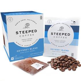 Steeped Coffee 850541008313 Odyssey Blend - 8 Count Dark Roast Tea Bags Instant Brew
